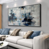 HKM-402003 Handmade Abstract Oil Painting on Canvas for Modern Home Décor