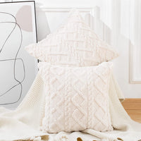 HKM-402067 Retro Plush Soft Fluffy Pillow Cushion for Living Room - Available in Multiple Colors