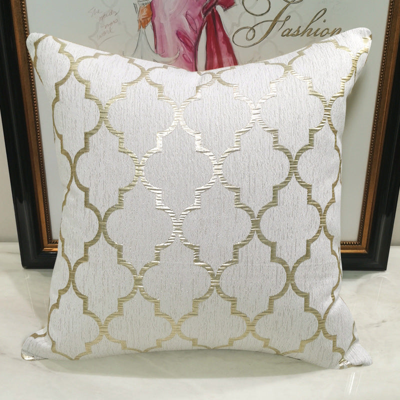 HKM-402195 Beige Gold Chair Pillow Cover – Modern Light Luxury Design