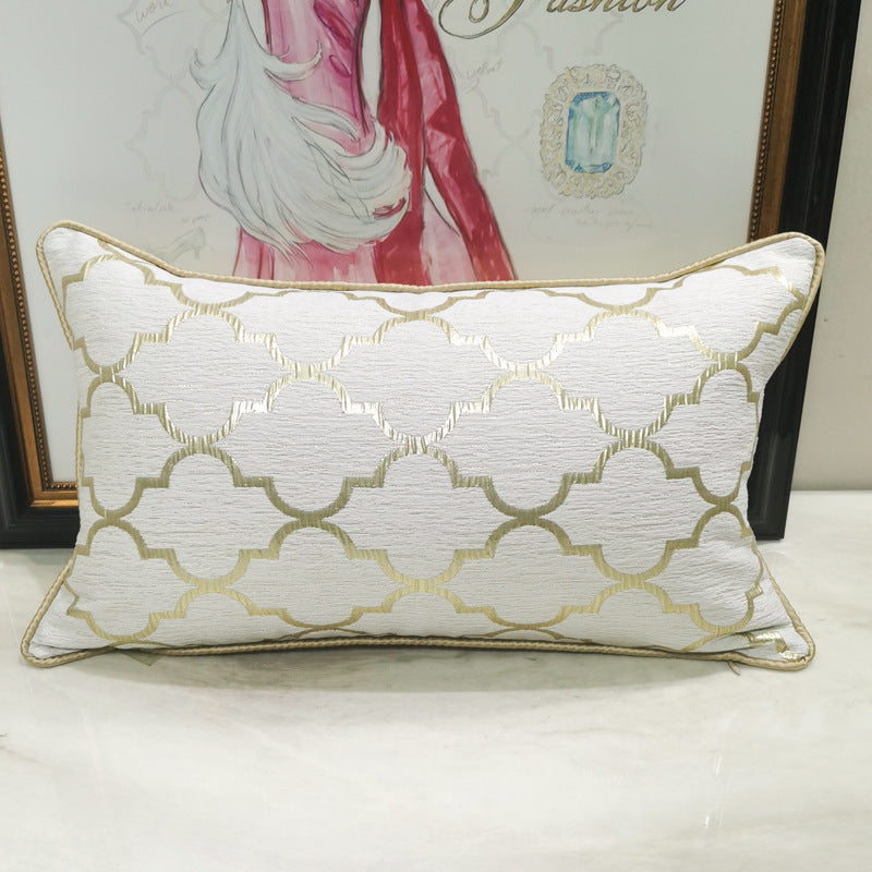 HKM-402195 Beige Gold Chair Pillow Cover – Modern Light Luxury Design