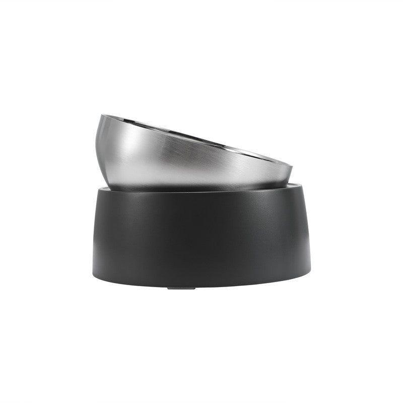 HKM-402579 Stainless Steel Pet Feeder with Bowl Stand and Mat - Fashionable Double or Single Bowl Design