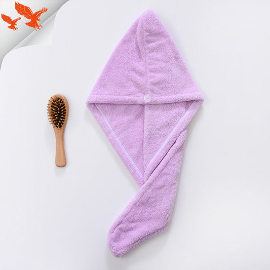 HKM-402643 Superfine Fiber Coral Fleece Hair Dryer Cap - Quick-Drying & Water-Absorbing, 20x60cm, Multiple Colors Available