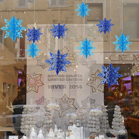 HKM-402835 3D Hollow Snowflake Hanging Ornaments Set - 6 Pcs for Home and Party Decoration