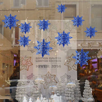 HKM-402835 3D Hollow Snowflake Hanging Ornaments Set - 6 Pcs for Home and Party Decoration