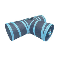 HKM-402899 Foldable Suede Cat and Rabbit Tunnel - T-Shape, Y-Shape in Blue, Red, and Rainbow Styles
