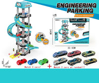 HKM-403027 City Play Set with 5 Floors Parking Garage and Racing Track for Kids