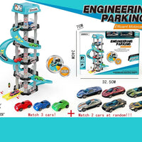 HKM-403027 City Play Set with 5 Floors Parking Garage and Racing Track for Kids