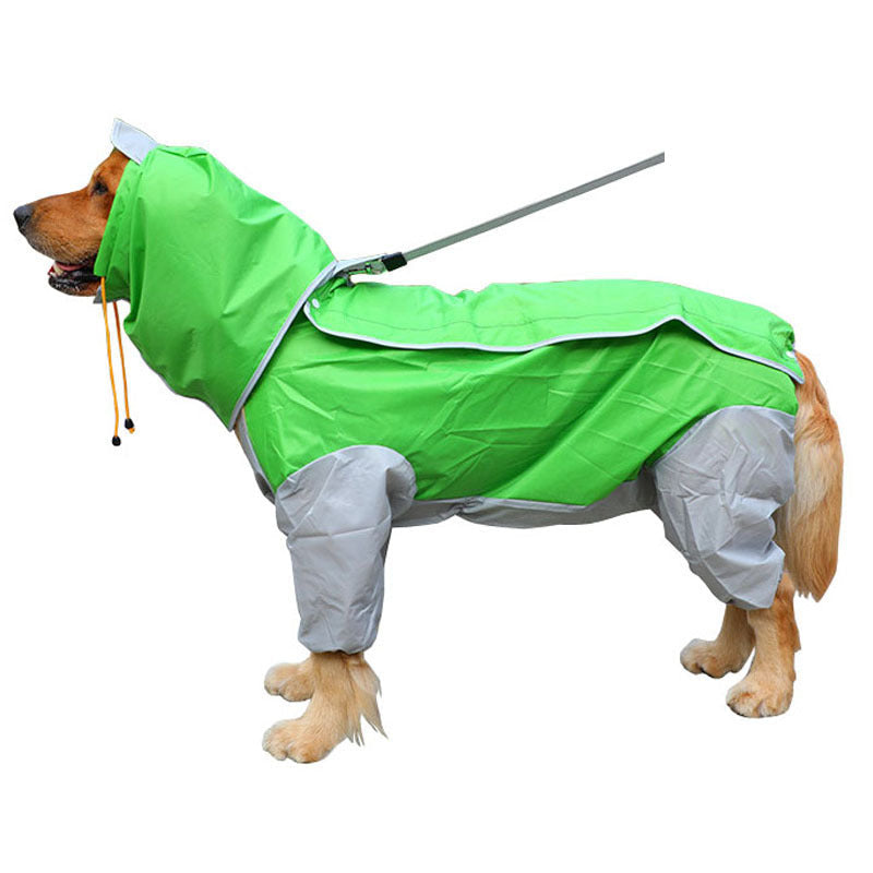 HKM-403091 All-Weather Four-Legged Raincoat for Small to Large Dogs