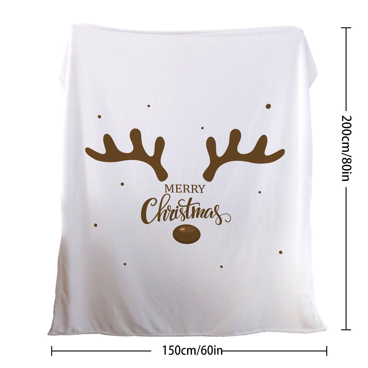 HKM-403219 Soft Flannel Velvet Deer Antler Pattern Blanket for Sofa, Camping, and Napping - Multiple Sizes Available
