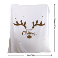 HKM-403219 Soft Flannel Velvet Deer Antler Pattern Blanket for Sofa, Camping, and Napping - Multiple Sizes Available