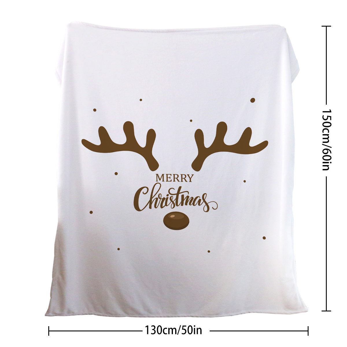 HKM-403219 Soft Flannel Velvet Deer Antler Pattern Blanket for Sofa, Camping, and Napping - Multiple Sizes Available