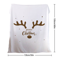 HKM-403219 Soft Flannel Velvet Deer Antler Pattern Blanket for Sofa, Camping, and Napping - Multiple Sizes Available