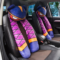 HKM-403347 Cartoon Ninja Throw Pillow - Beige Soft Hug Pillow with Synthetic Fiber Filling