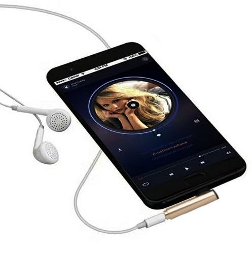 HKM-403411 Aluminum Alloy 2-in-1 Type-C Audio Adapter with Elbow Design