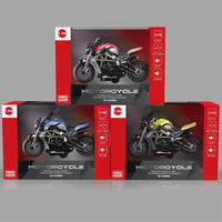 HKM-403475 1:12 Scale Diecast Motorcycle Model Toy with Lights and Music for Ages 3 and Up