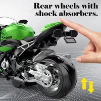 HKM-403475 1:12 Scale Diecast Motorcycle Model Toy with Lights and Music for Ages 3 and Up