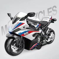 HKM-403475 1:12 Scale Diecast Motorcycle Model Toy with Lights and Music for Ages 3 and Up