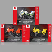 HKM-403475 1:12 Scale Diecast Motorcycle Model Toy with Lights and Music for Ages 3 and Up