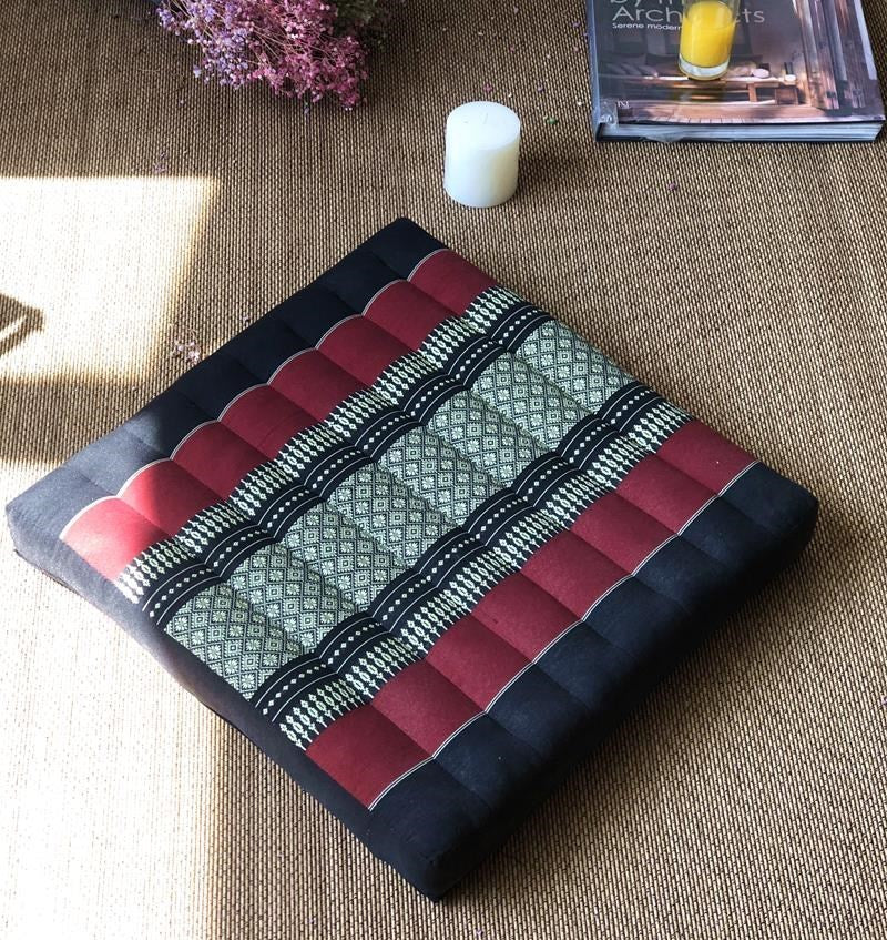 HKM-403603 Square Meditation Cushion - Versatile Cloth Futon for Family Use in Various Colors and Patterns