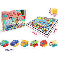 HKM-403795 Soft Plastic Educational Play Mat with Traffic Theme for Infants and Toddlers
