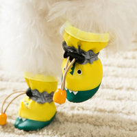HKM-404051 Cute Yellow Crocodile Soft-Sole Shoes for Pets - Sizes S, M, L