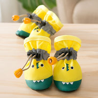 HKM-404051 Cute Yellow Crocodile Soft-Sole Shoes for Pets - Sizes S, M, L