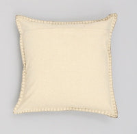 HKM-404179 Stonewashed Cotton Velvet Pillow with Hand-Stitched Edges, 19x19 Inch, Soft Plush Feel