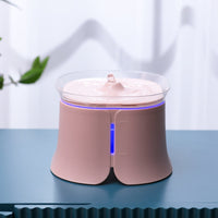 HKM-404243 Automatic Pet Water Feeder - 1.7L Capacity Drinking Fountain in Pink, Gray, and Blue