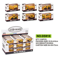 HKM-404627 1/64 Scale Metal Bus Toy - Diecast Friction Vehicle Model for Kids Ages 3 and Up