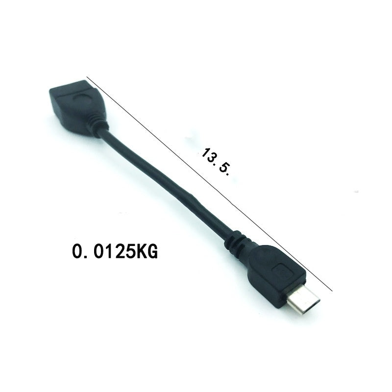 HKM-404755 Micro USB OTG Adapter Cable for V8 Interfaces - 13.5cm Black Cable