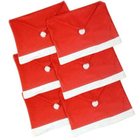 HKM-404755 Red and White Christmas Chair Cover, Non-Woven Fabric, 60cm Length x 50cm Width