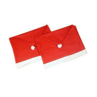 HKM-404755 Red and White Christmas Chair Cover, Non-Woven Fabric, 60cm Length x 50cm Width