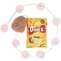 HKM-404819 Potato Chips Plush Toy for Dogs - Yellow, Green, Blue - 17x23.5cm