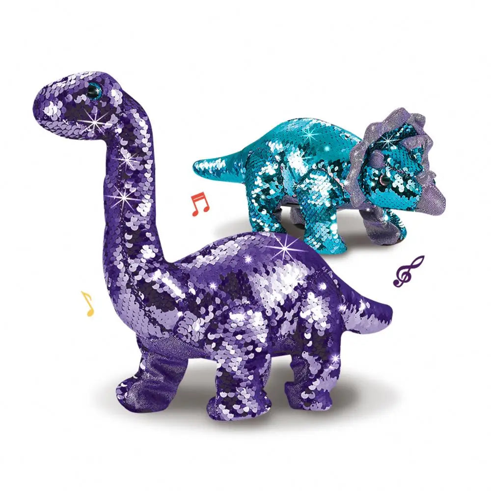 HKM-404947 Remote Control Plush Dinosaur Toy with Music, Light, and Movement for Kids Ages 2-13
