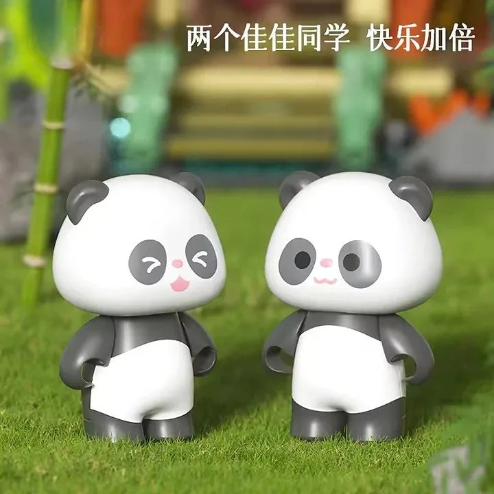 Cute Building Block Set - Panda Bamboo House for Kids Ages 2-14, 50 Pieces in Color Box