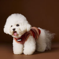 HKM-405011 Rainbow Stripes Sleeveless Sweater Vest for Pets - Blue/Red, Casual Style, Multiple Sizes Available