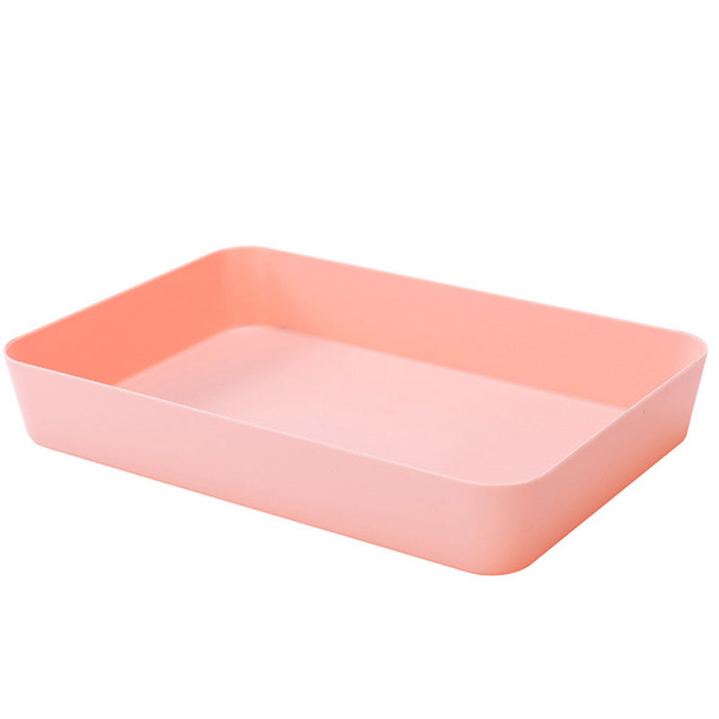 HKM-405075 Simple Modern Plastic Desktop Storage Box for Organizing CDs, Remotes, Magazines, Stationery, and More