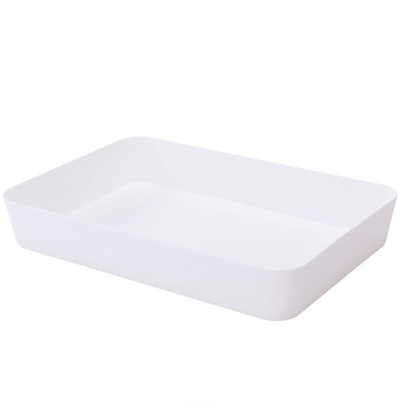 HKM-405075 Simple Modern Plastic Desktop Storage Box for Organizing CDs, Remotes, Magazines, Stationery, and More