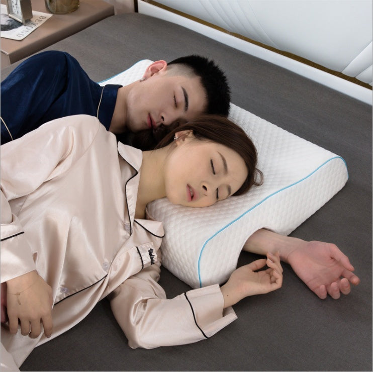 KTX-405203 Couples Arched Cuddle Pillow with Slow Rebound Memory Foam for Arm Support and Neck Comfort