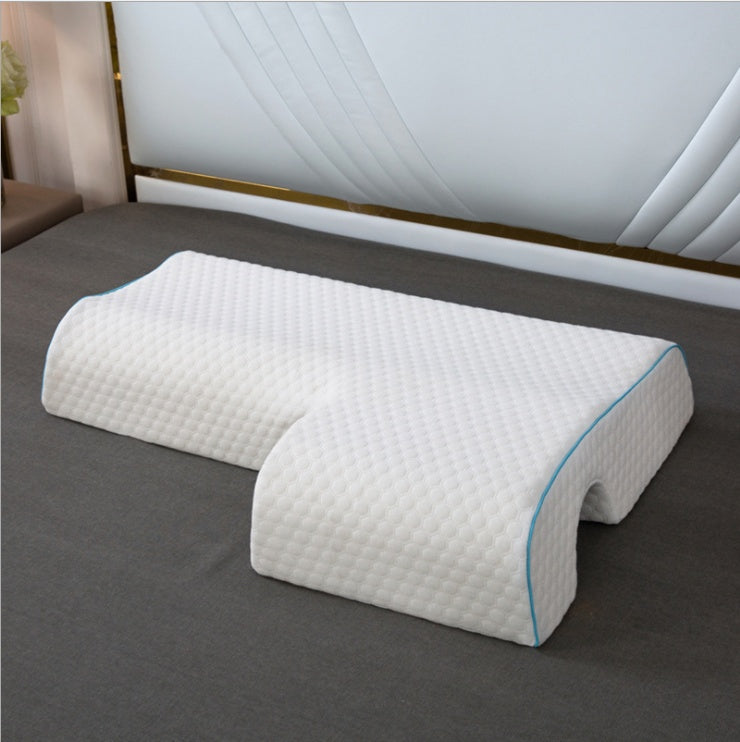 KTX-405203 Couples Arched Cuddle Pillow with Slow Rebound Memory Foam for Arm Support and Neck Comfort