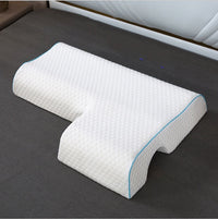 HKM-405203 Couples Arched Cuddle Pillow with Slow Rebound Memory Foam for Arm Support and Neck Comfort