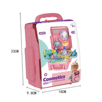 HKM-405203 Kids Makeup Play Set - 20 Pcs Cosmetic Toy Accessories in Pink Box for Role Play Ages 5-13 Years