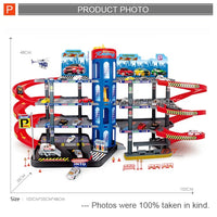 HKM-405331 City Parking Garage Play Set for Boys Age 2-7, 3-Level Toy Car Parking Structure