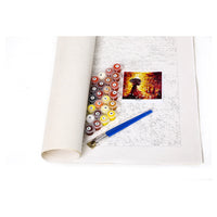 HKM-405523 DIY Hand-Painted Digital Oil Painting Kit - Landscape Artwork on Linen, 40x50cm