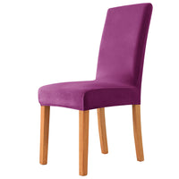 HKM-405587 Thickened Check Velvet One-Piece Chair Cover - Elastic, Anti-Fouling for Hotel & Restaurant Use