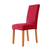 HKM-405587 Thickened Check Velvet One-Piece Chair Cover - Elastic, Anti-Fouling for Hotel & Restaurant Use