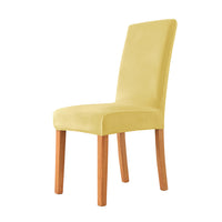HKM-405587 Thickened Check Velvet One-Piece Chair Cover - Elastic, Anti-Fouling for Hotel & Restaurant Use