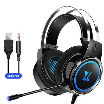HKM-405587 Wired E-Sports Gaming Headset with Comfortable Over-Ear Design and Integrated Microphone