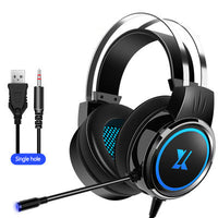 HKM-405587 Wired E-Sports Gaming Headset with Comfortable Over-Ear Design and Integrated Microphone