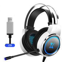 HKM-405587 Wired E-Sports Gaming Headset with Comfortable Over-Ear Design and Integrated Microphone